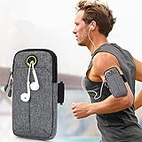 Brazalete Deportivo Teléfono Móvil Correr Fitness Bolsillo del Brazo Correr Fitness Brazalete Deportivo De Movimiento Correr Aptitud Física Teléfono Móvil Movimiento Exterior Bolsa De Brazo (Gris)
