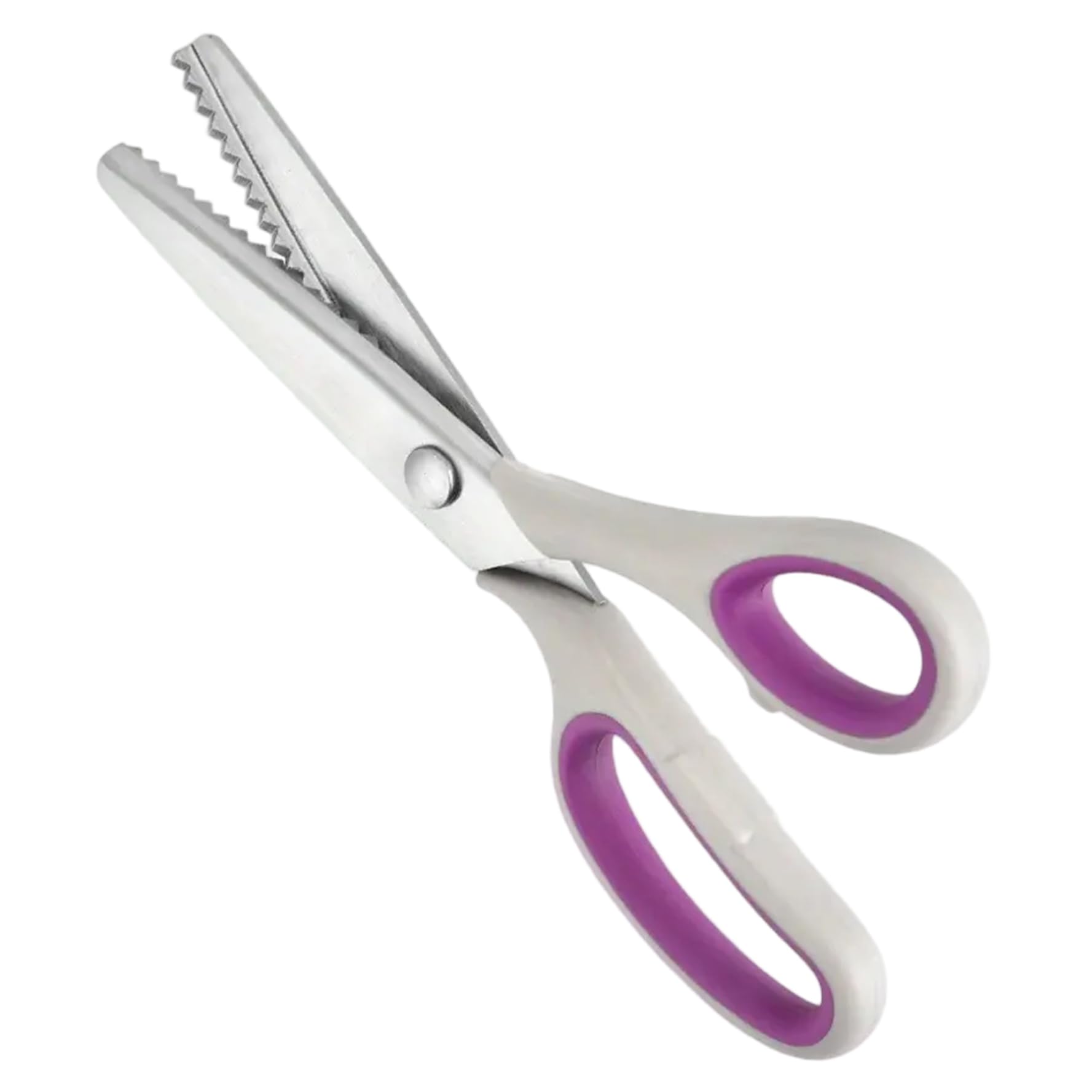 Pinking Shears for Fabric, Pinking Shears, Stainless Steel Zigzag Scissors, Non Slip Handled for Fabric Paper Leather Silk Denim