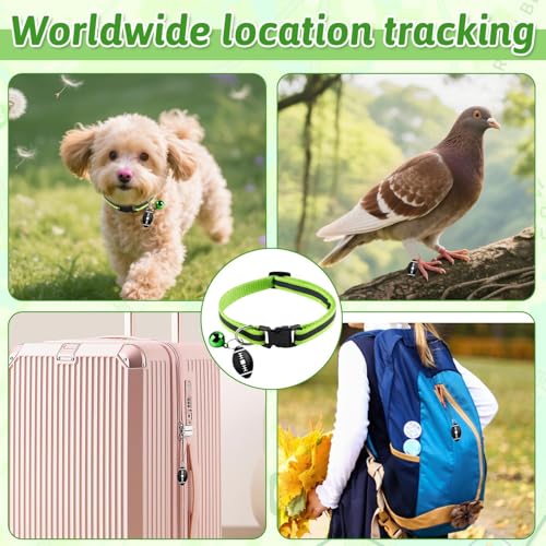 Vibbang GPS Tracker Katze Hund, Mini Hundetracker ohne ABO, GPS Tracker Hund mit iOS und Halsband Inkludiert, Positionsverlauf, Bluetooth Haustierortungsgerät