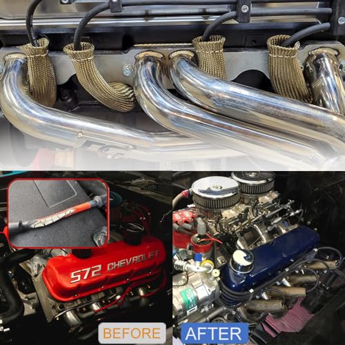 Titanium Spark Plug Wire Boots Thermal Protection Insulator Sleeve, 2500 Degree Heat shield Cover Wrap 6 inch for Car Truck 8PCS - Image 4