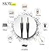 SKW Aux Cable for Car(Hi-Fi Sound),3.5 mm Stereo Audio Cable, 1/8″ Headphone Jack Cord for Home Stereo, iPhone, iPod, IPad, Echo Dot, Sony & More 6.5ft(2m)