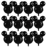 Vuzvuv 12pcs 24 Inches Mouse Head Foil Balloons, Black Mouse Shaped Balloon for Birthday Party, Baby Shower,Theme Party Decoration,Graduation Party Supplies