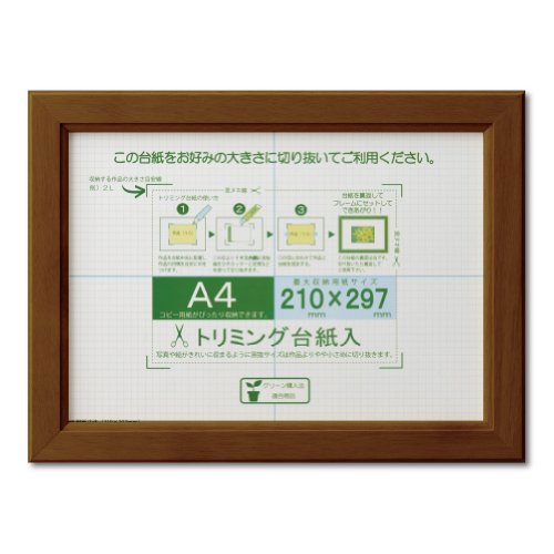 大仙 額縁 OA額 OAカノエ A4 ブラウン シュリンクパック J635D6101