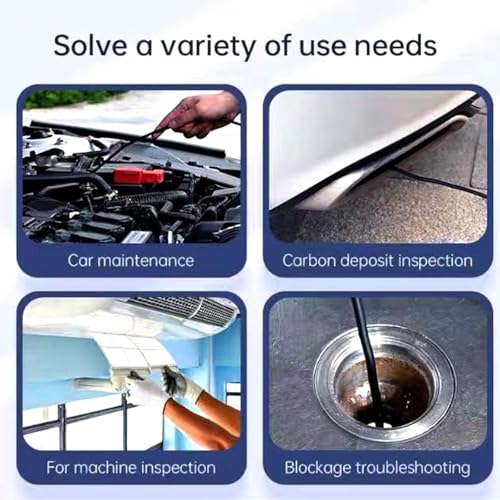 Image of MICROWARE Endoscope Camera with Light, Borescope Camera with 4.3 inch IPS Screen, 1080P HD with 8 LED Lights, 16.4FT Semi-Rigid Cord Bore Scope, Gadgets for Men & Tools for Men