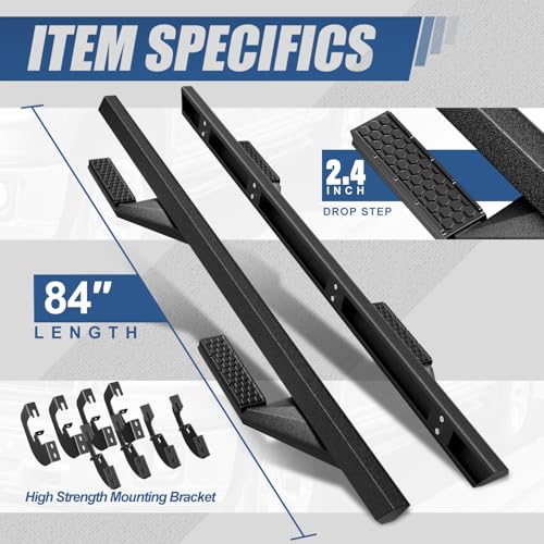 Estribos para Silverado Sierra 1500 2500HD 3500HD 2007-2019 Acero miniatura 3