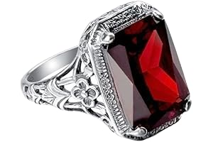 Red Ruby Sterling Silver Ring