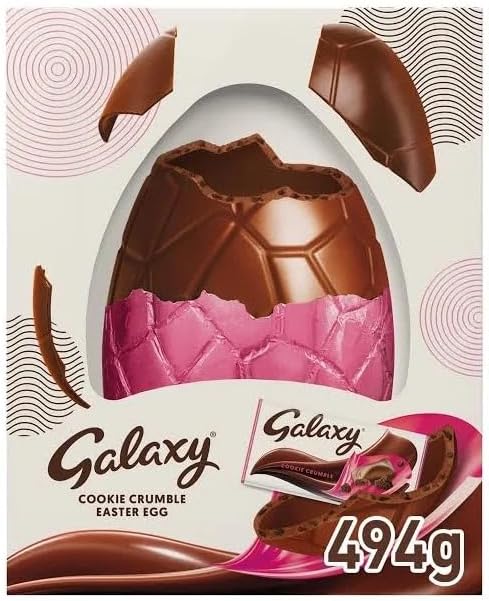 Galaxyy Cookie Crumble Milk Chocolate Easter Egg 494g - Chocolate Easter Egg Gift - Chocolate Easter Eggs Gifts for Women Men & Kids - Easter Egg Hunts 2026
