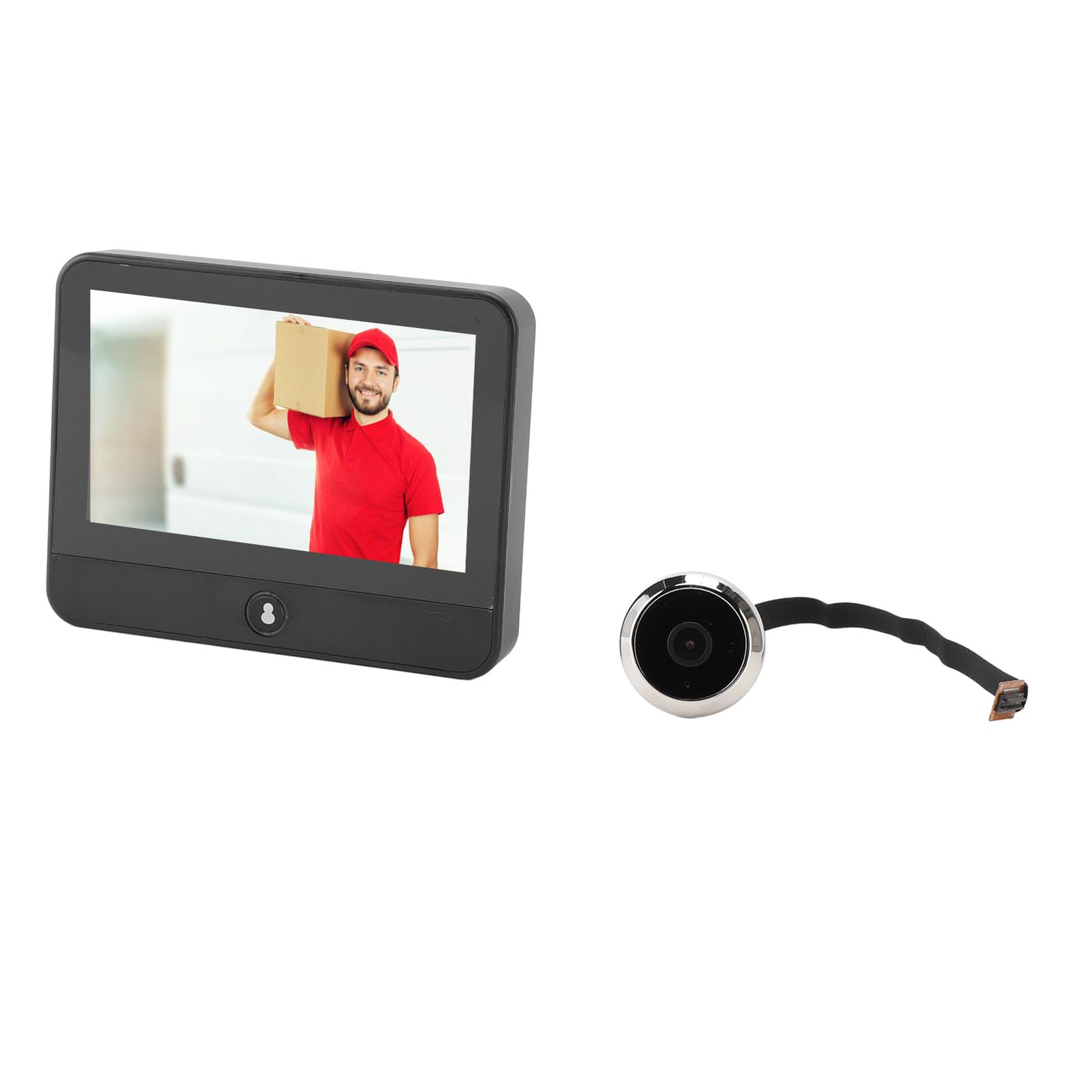Spioncino Digitale, Telecamera 1080P con Display da 4,3 Pollici, Videocitofono con Rilevamento Movimento e Visione Notturna per Controllo e Sicurezza della Porta d'Ingresso