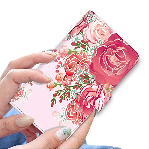 [bodenbaum] Xperia 1 Ⅱ SO-51A / SOG01 手帳型 スマホケース カード スマホ ケース カバー ケータイ 携帯 SONY ソニー エクスペリア ワン マークツー docomo au 花柄 ピンク おしゃれ f-243 (A.ピンク)