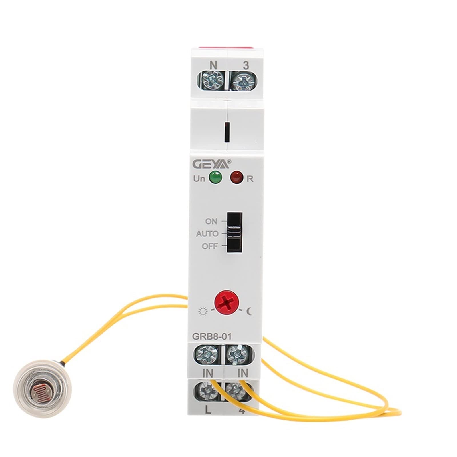 QEFHSVVZE GRB8-01/02 Twilight Switch with Sensor AC110V-240V Photoelectric Timer Light Sensor Relay(GRB8-02 AC110-240V)