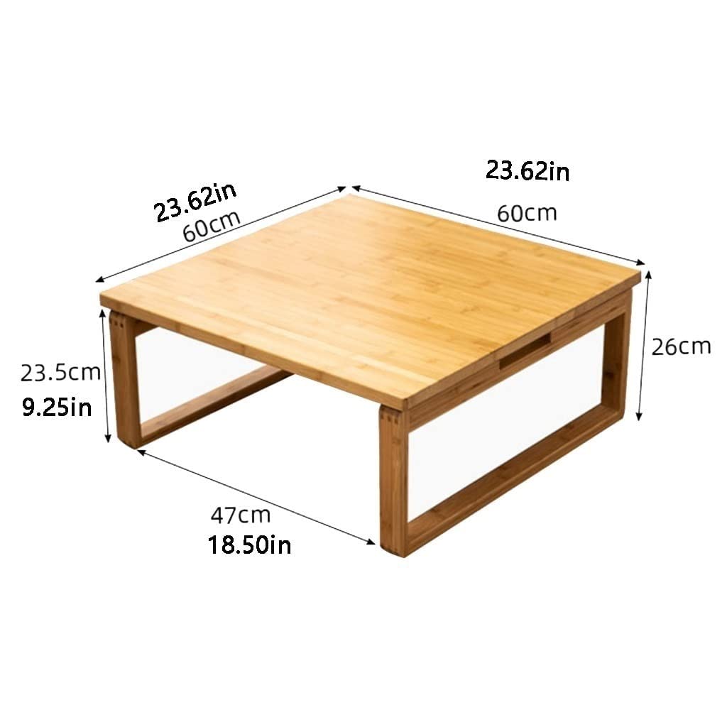 Japanese-Style Foldable Low Table Bamboo Multifunction Coffee