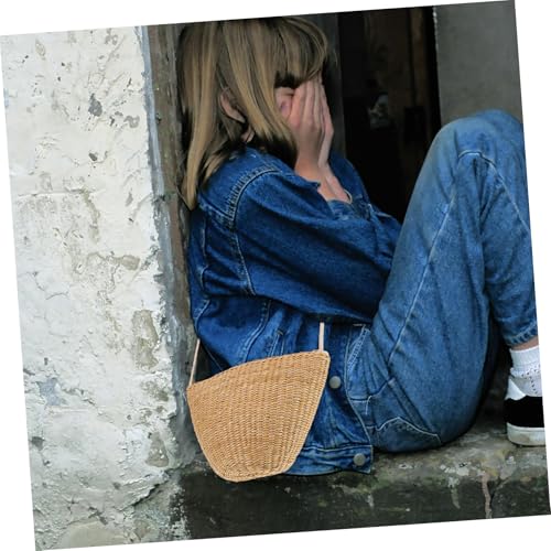 LIFKOME Straw Handbag for Children Woven Tote Bag Mini Beach Toy Bag Adorable Coin Purse4
