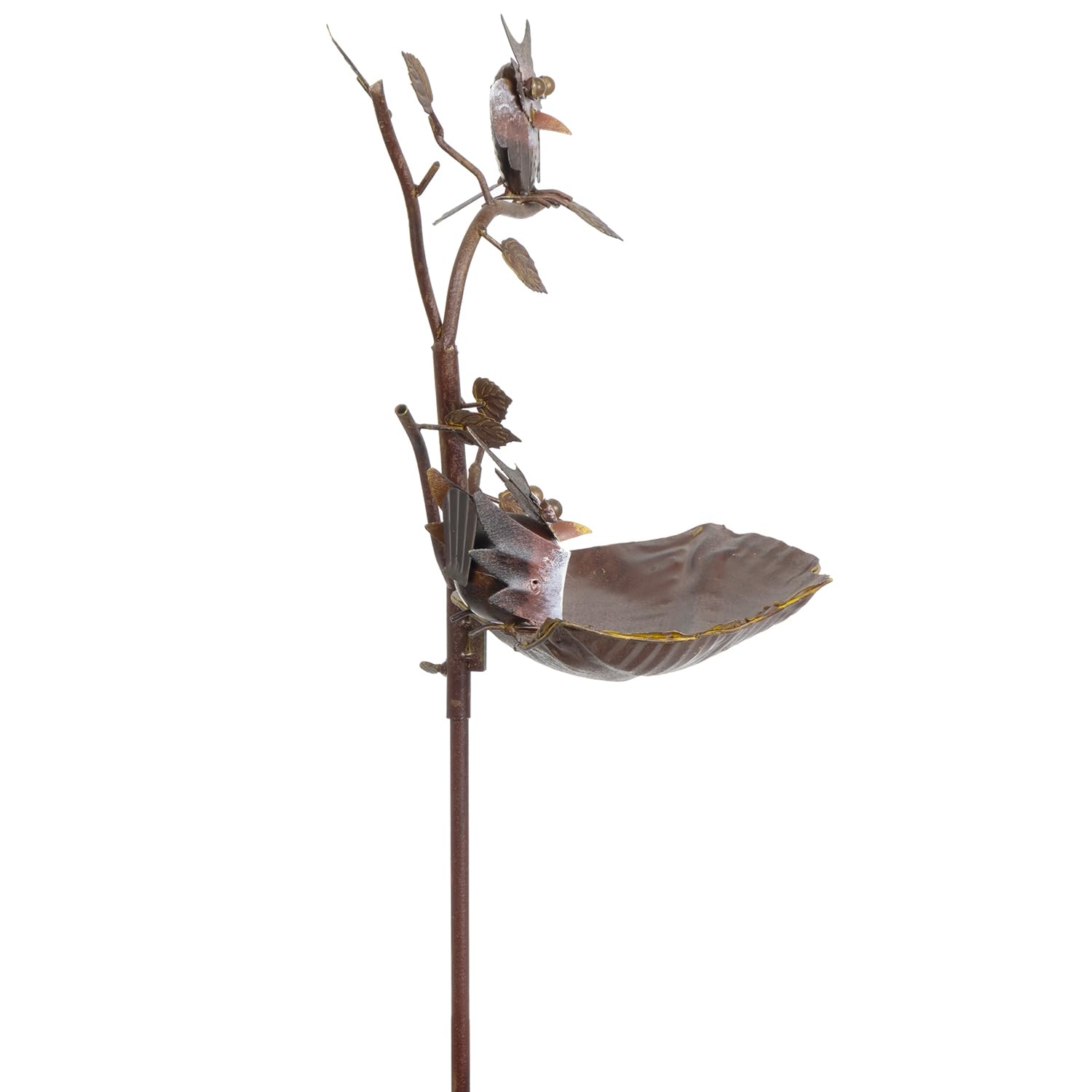 Moritz Gartenstecker Eulen Metall 129 cm – Vogeltränke Stab Gartendeko Deko