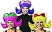 Rasta Imposta Cartoon Bouffant Foam Wig Assortment