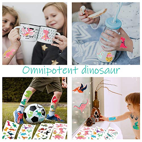 Dinosaur Temporary Tattoos For Kids - 150Pcs Boys,Girls And Toddlers Faketattoo Stickers ,Amazing For Birthday Party Supplies, Dinosaur Party Favors,Cosplay Costume,Children’s Stocking Stuffs,Holiday Goody Bags ,Dinosaur Bodymakeup, Class Gift Exchange,Give Away,School/Teachers’ Rewarder Gifts, T-Rexdecorations (Dino Temporary Tattoos Stickers) #TOP2