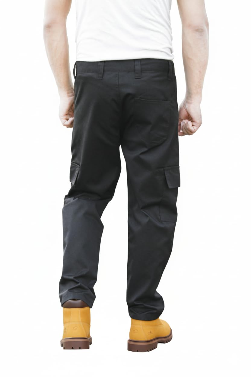 Men's Multi Pockets Cargo Combat Work Trousers Work Pants with Zip & Button — view 5