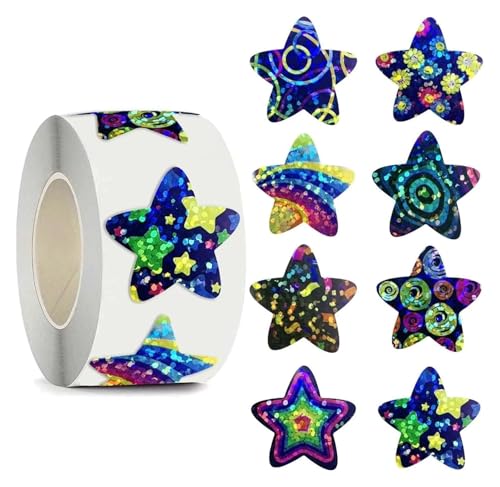 �z���O���t�B�b�N�S�[���h�X�^�[�V�[���A 50�`500���p�b�N �S�����X�^�[�X�y�[�X�X�e�b�J�[ �}���`�J���[ ���� �܏� DIY�p(Black)