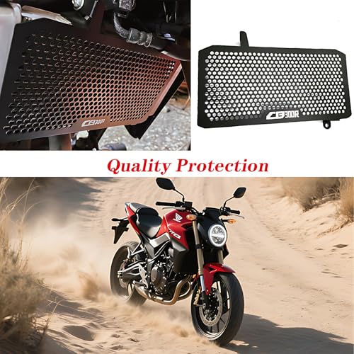 Image of CNC Aluminum Radiator Grille Guard Fit for Honda CB300R /CB250R (2018-2021) - No Mod, Black Protector Shields Radiator from Debris