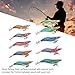 OUKENS 10pcs Shrimp Lures, ABS Squid Fishing Lure, Fishing Baits with 3D Lifelike Eyes, Outdoor Luminous Tail Saltwater Shrimp Lures(2.5#)