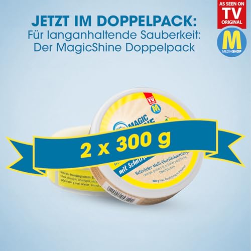 Pure100 MagicShine - Putzstein 2x 300g - Universal Reinigungsstein gegen Eingebranntes ohne Kratzer - für Küche, Bad, Edelstahl, Glas, Keramik - Magic Cleaner Allzweckreiniger mit Citrus-Duft