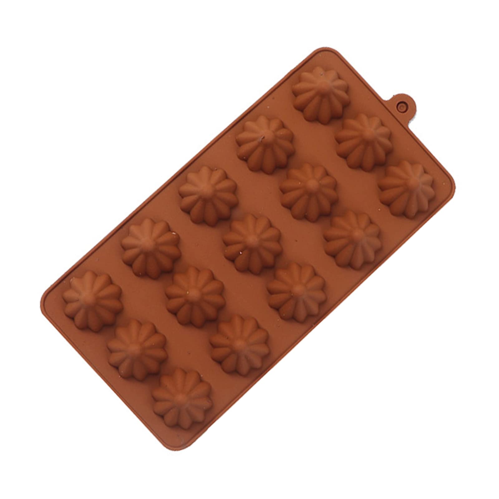 carotoe 15-Cells Flower-Shaped Chocolate Ice Mold Silicone Cake Decors Mold Baking-Tool for Fondant Chocolate Candy Dessert for Silicone Tools