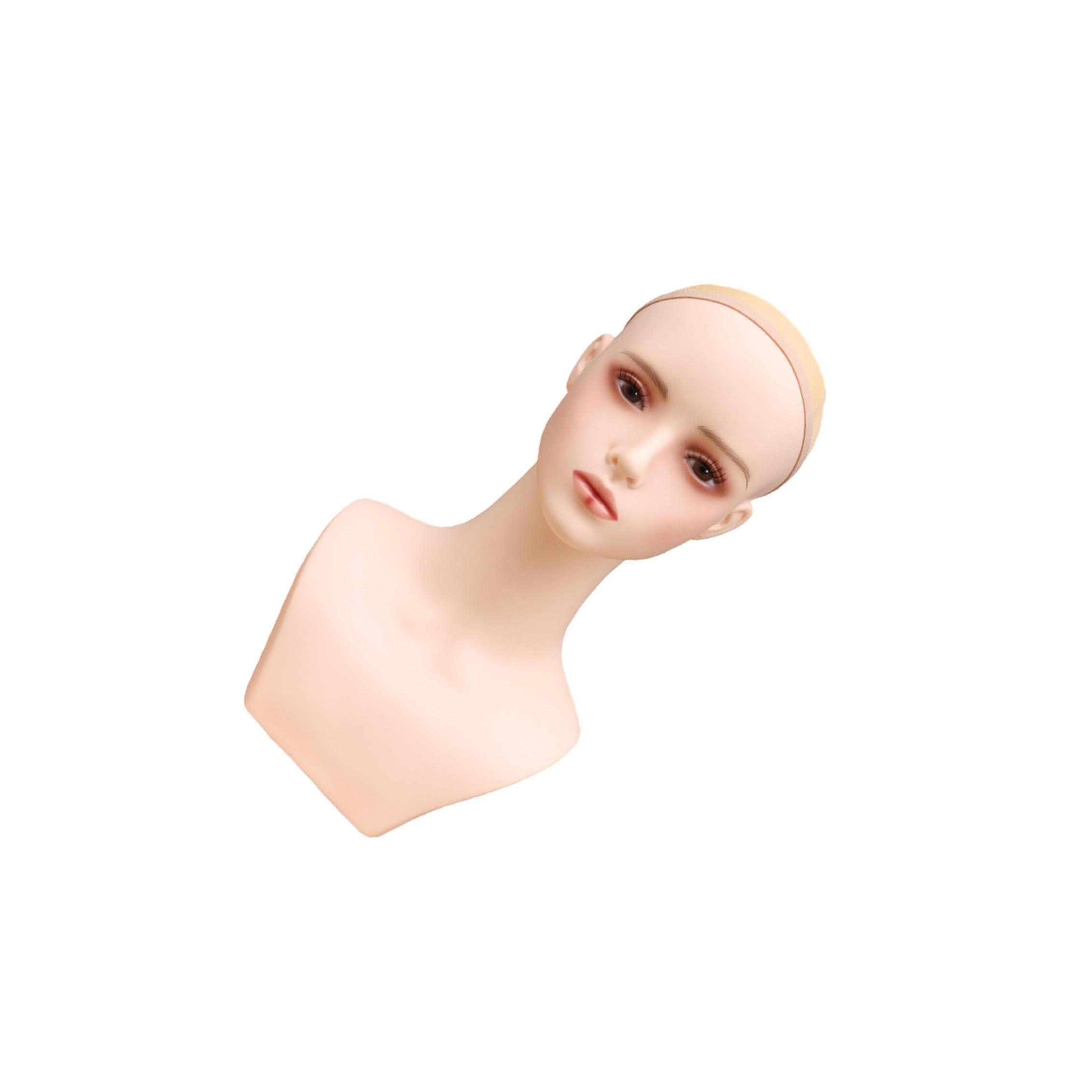 Manichino multiuso con testa di parrucca, leggero e robusto, espositore portatile per acconciature a casa, modello di espositore con testa di