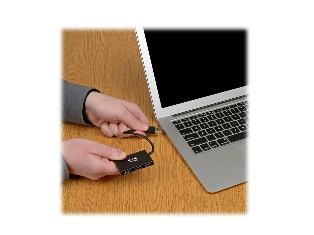 Tripp Lite U360-004-4A-AL USB 3 0 Hub 5Gbps SuperSpeed 4 USB-A Ports Slim Aluminum Bus Powered USB-C Cable