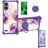Aroepurt Funda Compatible para Mobicel Q10 Funda Case Carcasa Soporte Cover [con 9H Dureza HD Protector Pantalla] PC + Silicona Soporte JSZ-ZDL