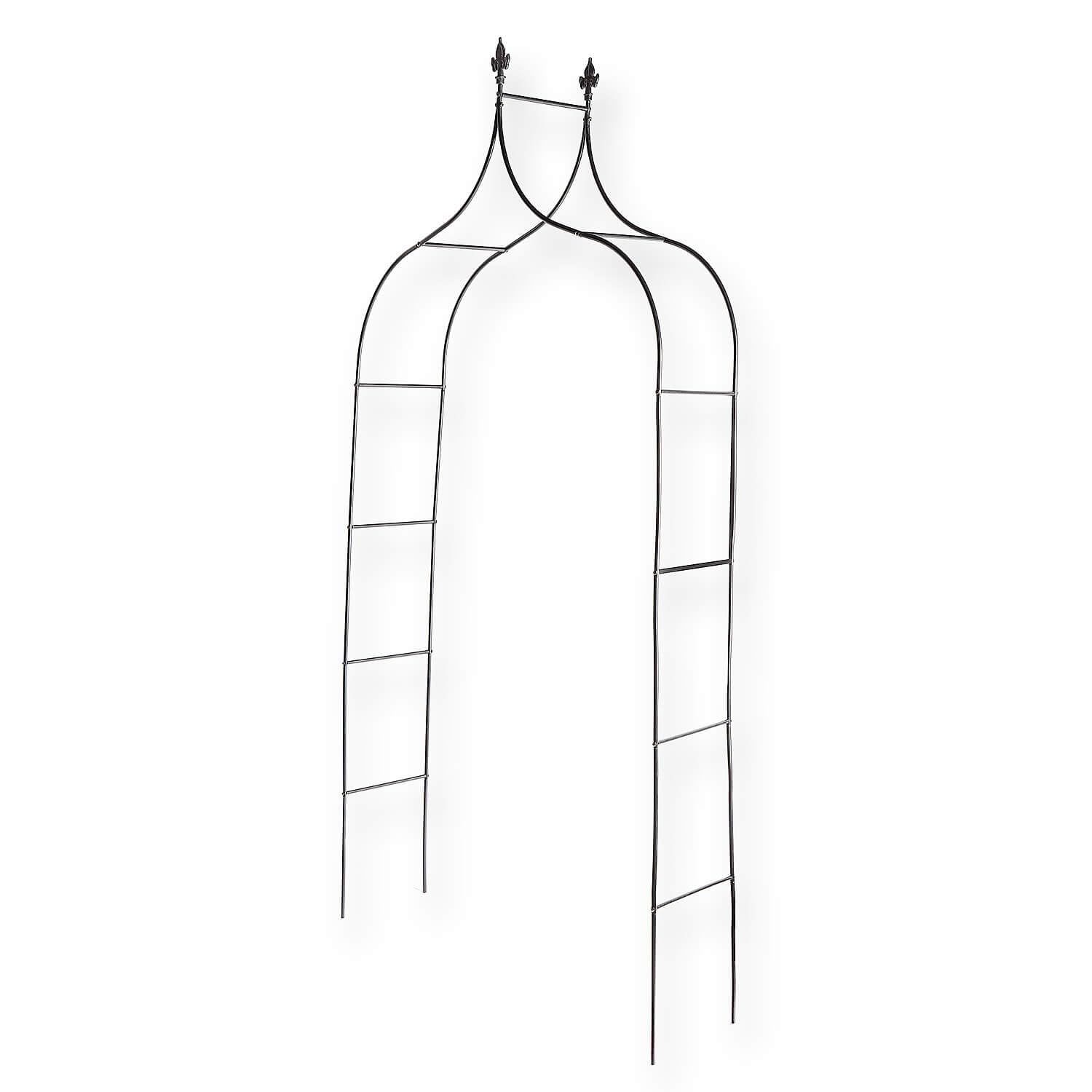Coopers of Stortford - Metal Garden Arch Outdoor Decorative Floral Plant Support Frame For Climbing Plants, Roses, Vegetables, Outdoor Decoration and Archway Decor