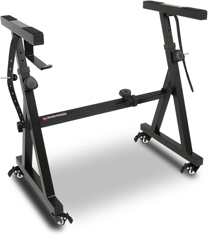 Amazon.com: Liquid Stands Keyboard Stand w/ Wheels - Black Z Style ...