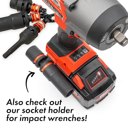 Simon tools Socket Holder Keychain 3pc - 3/8 Socket Organizer with Quick Release and Clip - Perfect Impact Wrench and Toolbox Accessories for Construction Workers, Linemen, Mechanics and Carpenters