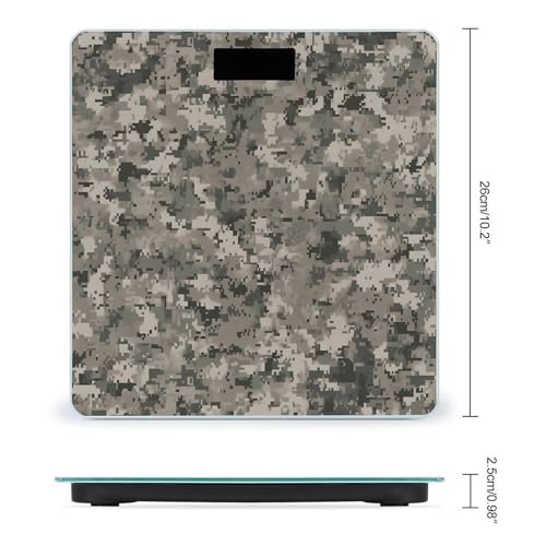 Báscula Digital de Baño Camuflaje con Pantalla LCD miniatura 2