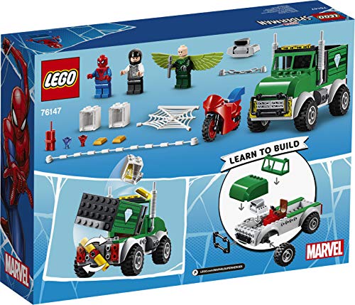 LEGO Super Heroes - Asalto Camionero del Buitre, Set de Construcción para Fans de Marvel, Recomendado a Partir de 4 Años, Incluye un Camión de Juguete y la Moto de Spider-man (76147)