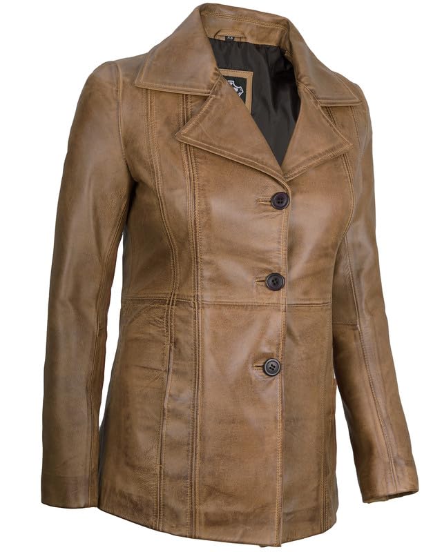 Image of Blingsoul Womens Real Leather Jacket - Asymmetrical Leather Jackets for Women