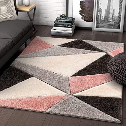 Image of Carpet Mahal Presence Gorgeous Design of Super Soft Shaggy Carpet for Living Room, Bedroom, Hall and Anywhere in Home. [8x8 feet] Round.