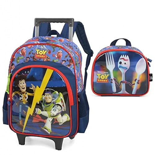 Kit Mochila de Rodinha e Costas Toy Story + Lancheira Grande