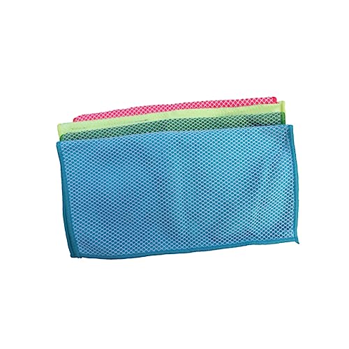 HEALEEP 4pièces Chiffon De Nettoyage Fibres Ultrafines Chiffon à Poussière pour Cuisine Lot de à Récurer avec Vert Bleu