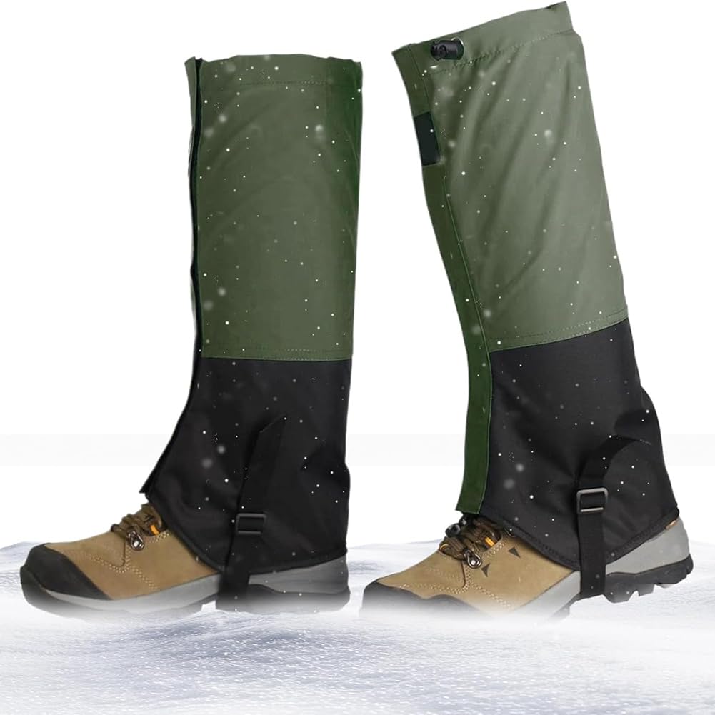 de Senderismo con Polainas Impermeables, Polainas Anti Serpientes Ajustables, Envolturas para Piernas, Protección Mordeduras de Serpiente, Cubiertas para Botas de Nieve y Senderism