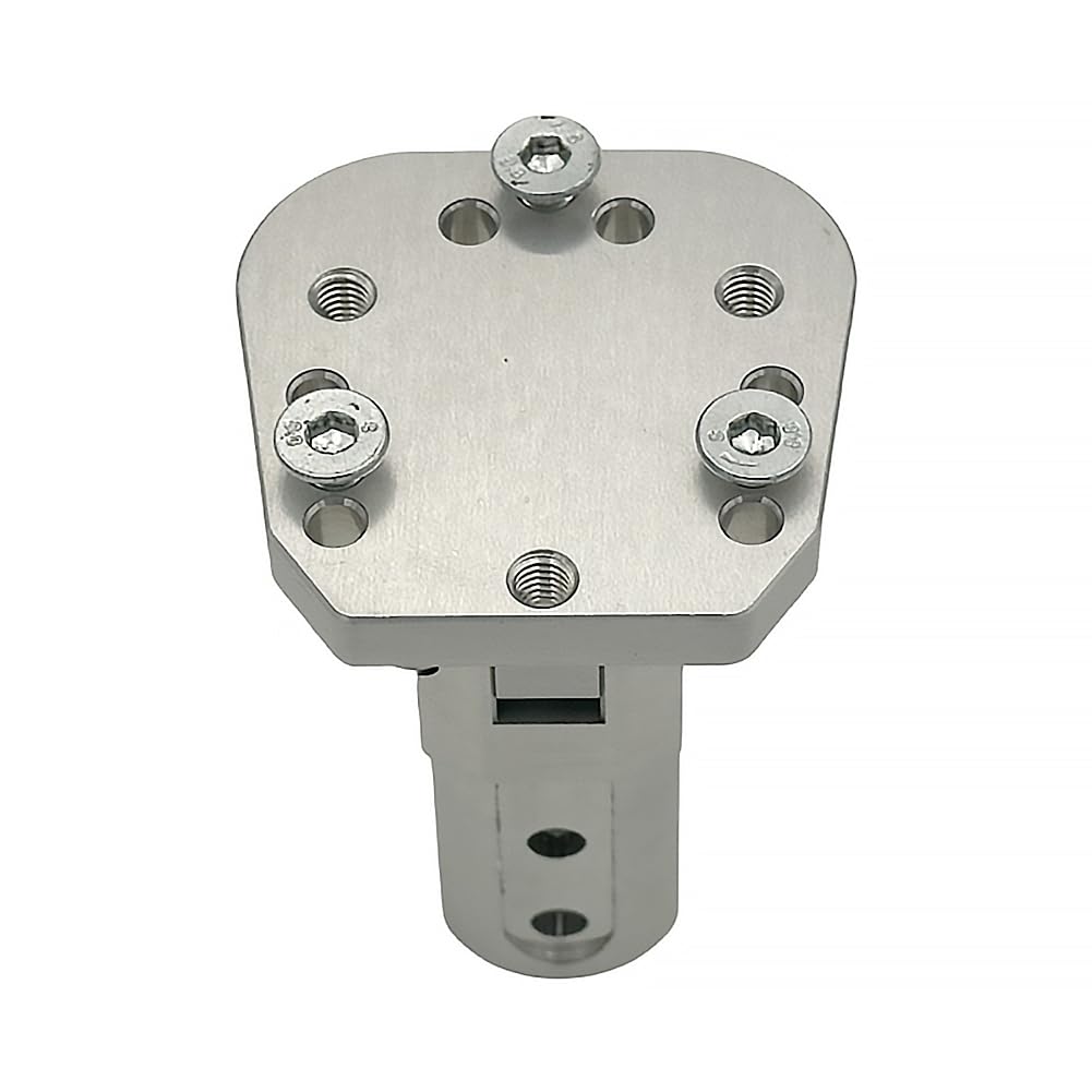 Mozzo volante in alluminio angolato regolabile, foro da 20 mm per go-kart e kart racer (argento)