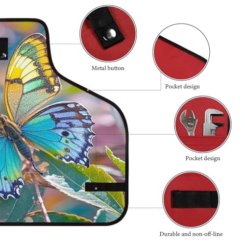 Delantal colorido con mariposas y ajuste rápido miniatura 3