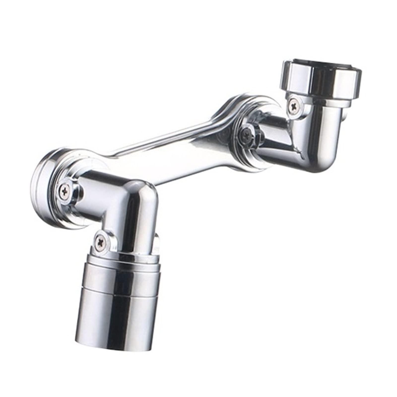 Eretyret Abs Single Mode Full Copper Core Rotating Kitchen Faucet Universal 1080° Swivel Extender Aerator Foldable Design(Abs Single Mode)