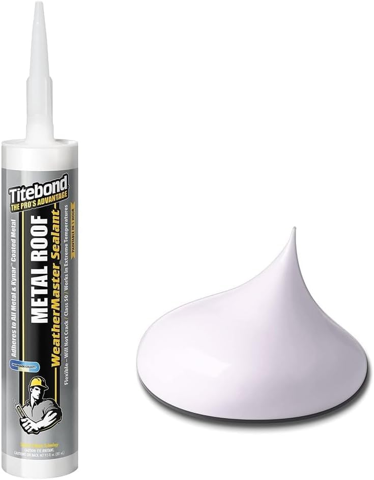 Image of Titebond WeatherMaster Metal Roof Sealant 61051 White 9.5 Oz. (Pack of 6)