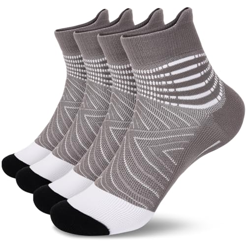 Image of IRAMY Compression Ankle Support Socks Women - Wicking, Cushioned Athletic, Plantar Fasciitis Relief 2 /3 /6 Pairs