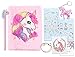 Carnet de Notes Licorne Magique Pour Enfants,Carnets Licorne,Carnet de notes en peluche ligné pour fille de Licorne stylo Licorne Autocollant,Anniversaire de la fille présente