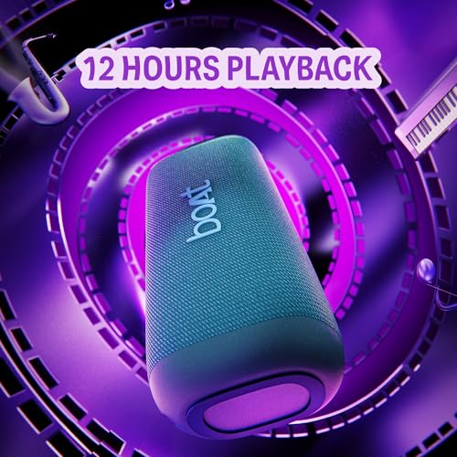 Image of Boat Stone Arc Pro Plus, Spatial Audio, 45W Signature Sound, 78mm Drivers,12 Hrs Battery, Broadcast & App Support, Bluetooth Speaker, Wireless Speaker, Portable Speaker (Tropical Blue)