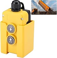 Vista 1 de Homaisson Control remoto de remolque de volcado, interruptor de control hacia arriba y hacia abajo del remolque de 12 V, botón de control remoto