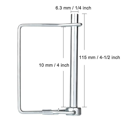 Miniatura 2 de 15 pasadores de enganche de remolque de 14 x 4-12 pulgadas, pasador de bloqueo de seguridad, pasador de enganche de 14, pasador de bloqueo de