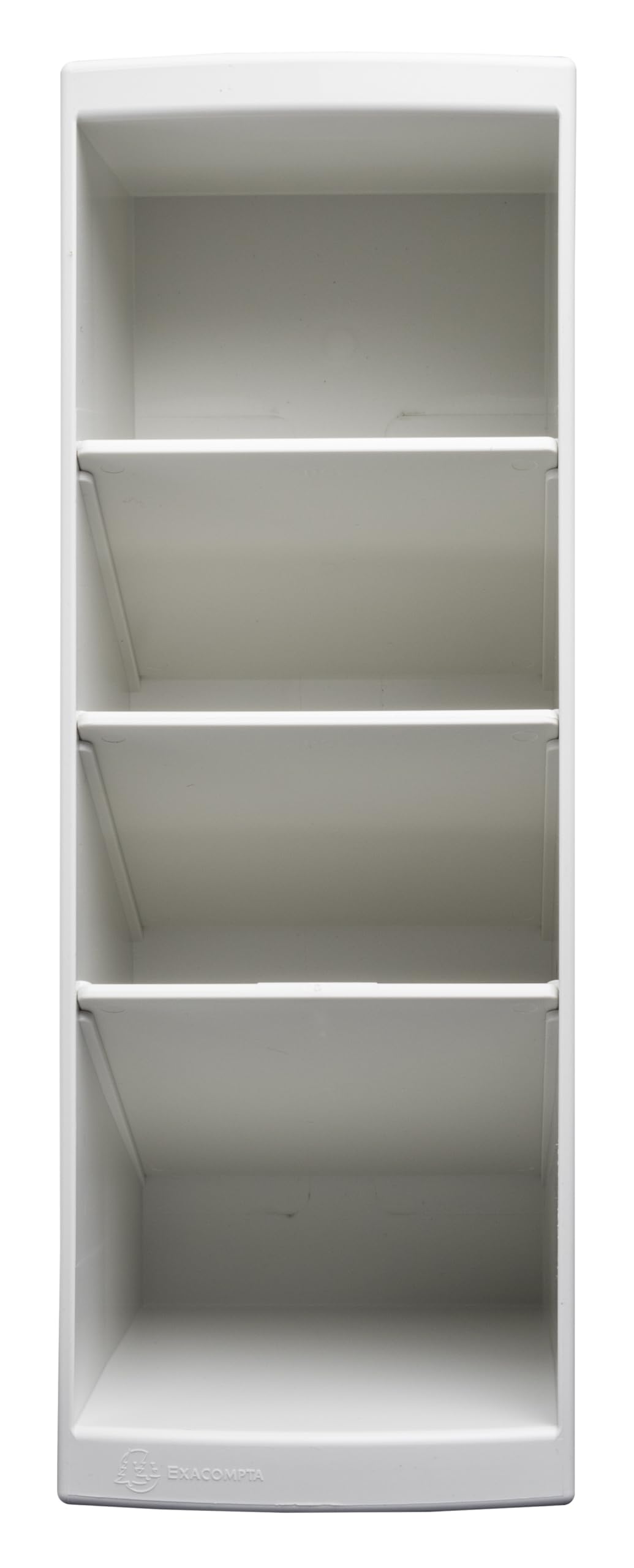 EXACOMPTA - Ref 68113D - Box of 4 AUTENTIK storage towers, 4 compartments, desk organizers for storing pens, brushes, small utensils - Dimensions 11 x 8.5 x 23 cm - White