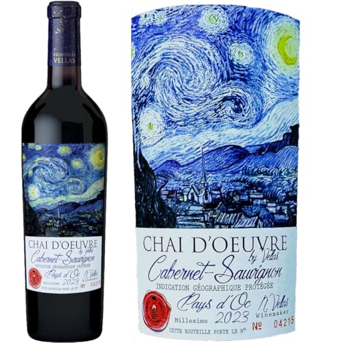 Vh[u JxlE\[Bj 2023 Bj[uEFX Sbzx  Chai d'Oeuvre Cabernet Sauvignon VIGNOBLE VELLAS The starry night Vincent Wille