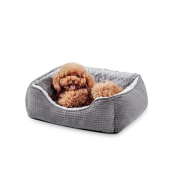 MIXJOY-Dog-Beds-for-Small-Medium-Large-Dogs-SOG-Bed-Calming-Cat-Pet-Bed-Washable-Rectangle-Orthopedic-Dog-Sofa-Bed-Soft-Sleeping-Warming-Puppy-Bed-with-Anti-Slip-Bottom-20x19x6